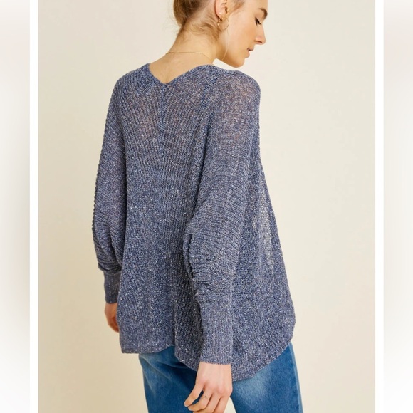 NWT Hayden Los Angeles Semi-Sheer Dolman Sleeve Cardigan Sweater in tan - Picture 4 of 10